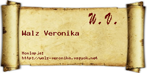 Walz Veronika névjegykártya